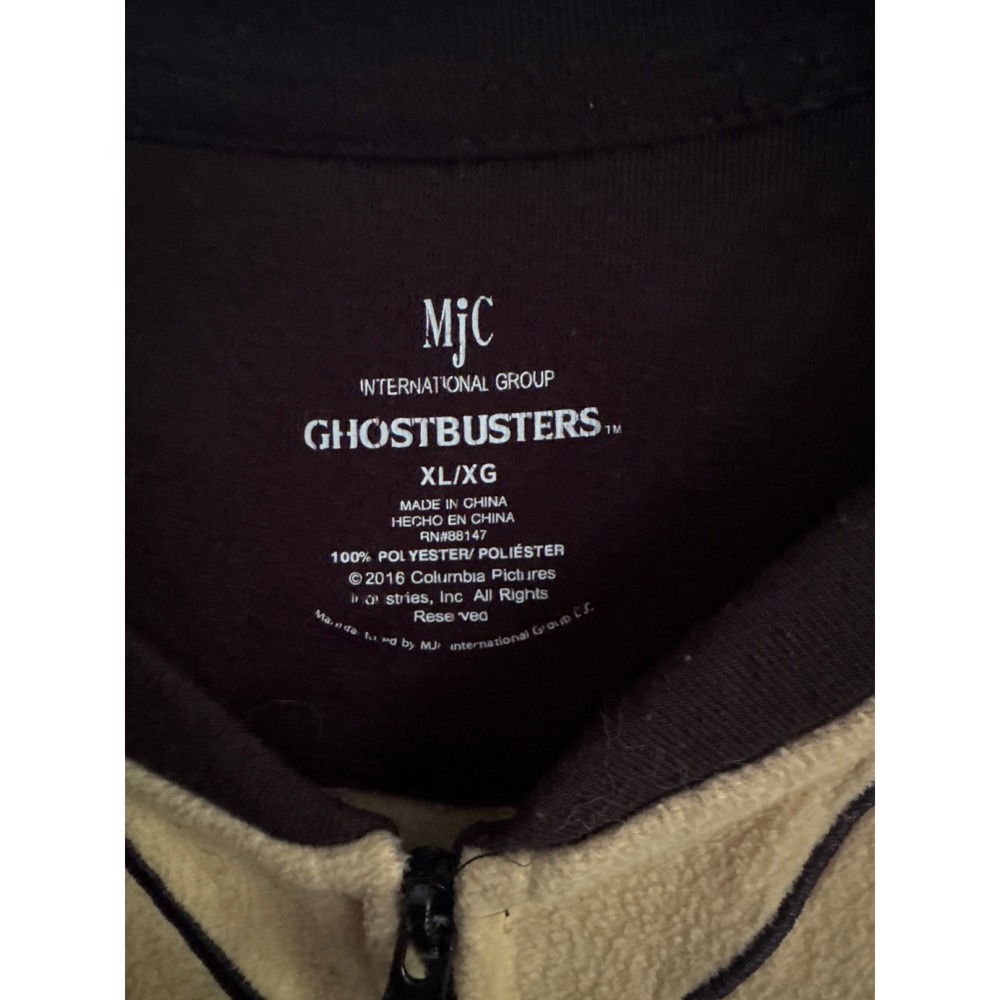 Ghostbusters MJC International Fleece Union Suit Pajamas Costume Tan Mens XL - Picture 7 of 10